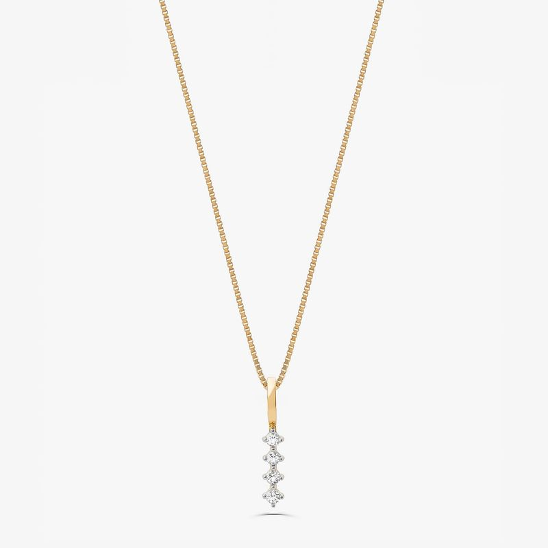 Pingente com Topázio Incolor em Ouro Amarelo 18k Pingente com Topázio Incolor em Ouro Amarelo 18k