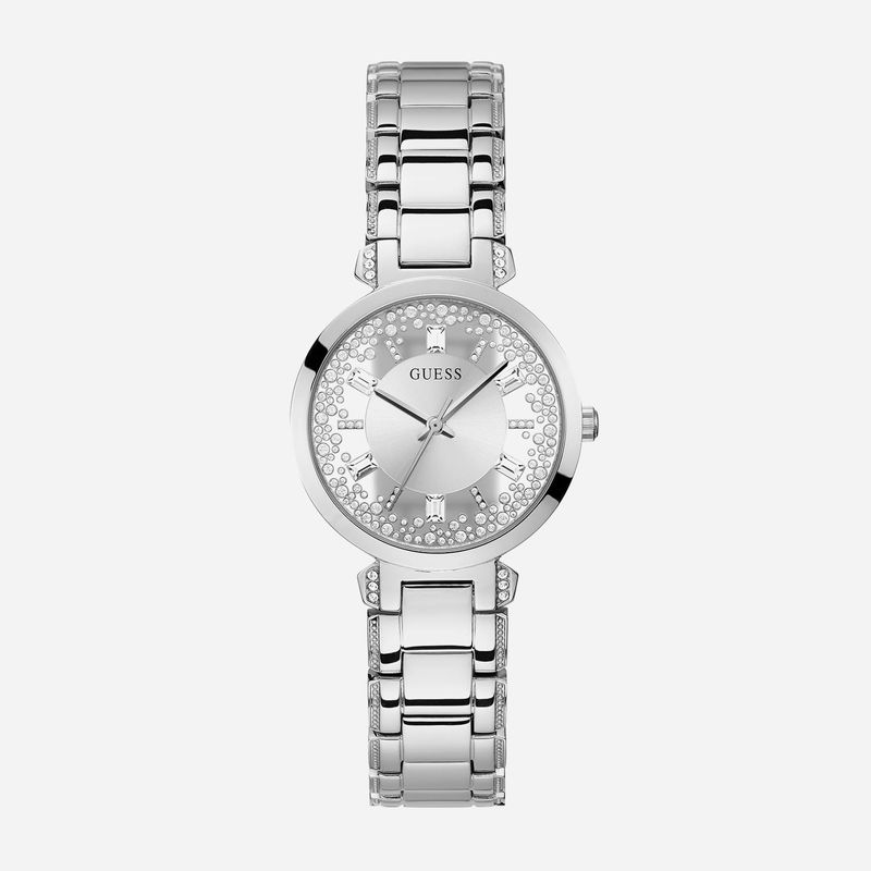 Relógio Guess Feminino em Aço Prateado com Cristais Relógio Guess Feminino em Aço Prateado com Cristais