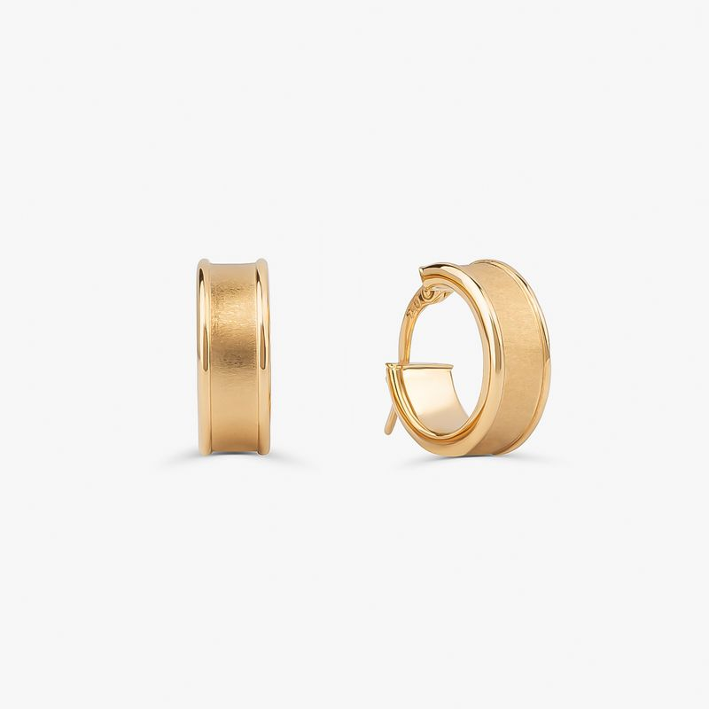 Brinco Argola Fio Quadrado em Ouro Amarelo 18k - 10 mm Brinco Argola Fio Quadrado em Ouro Amarelo 18k - 10 mm