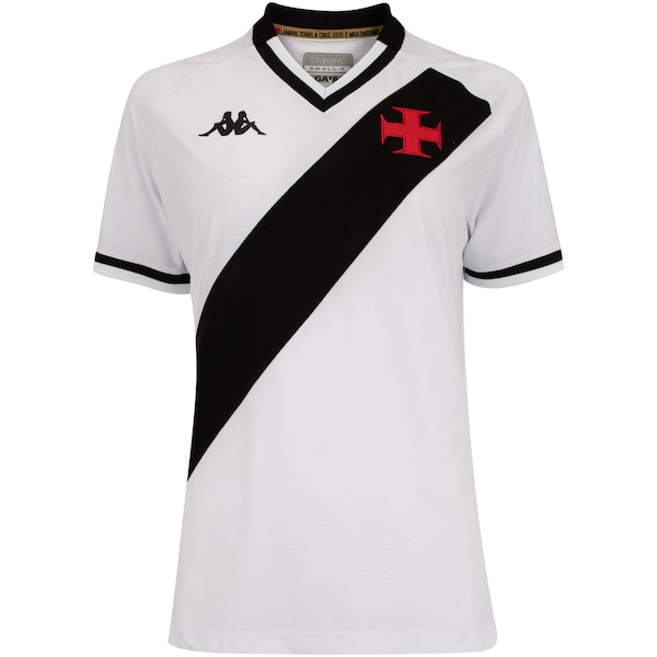Camisa do Vasco da Gama II 25 Torcedor Kappa Feminina. Camisa do Vasco da Gama II 25 Torcedor Kappa Feminina.