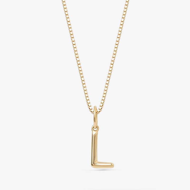 Pingente Letra L em Ouro Amarelo 18k Pingente Letra L em Ouro Amarelo 18k