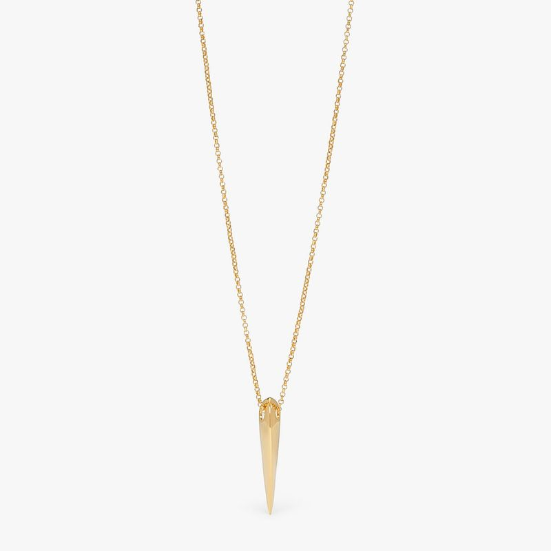 Colar Ponta em Prata 925 com Banho de Ouro Amarelo 18k Colar Ponta em Prata 925 com Banho de Ouro Amarelo 18k