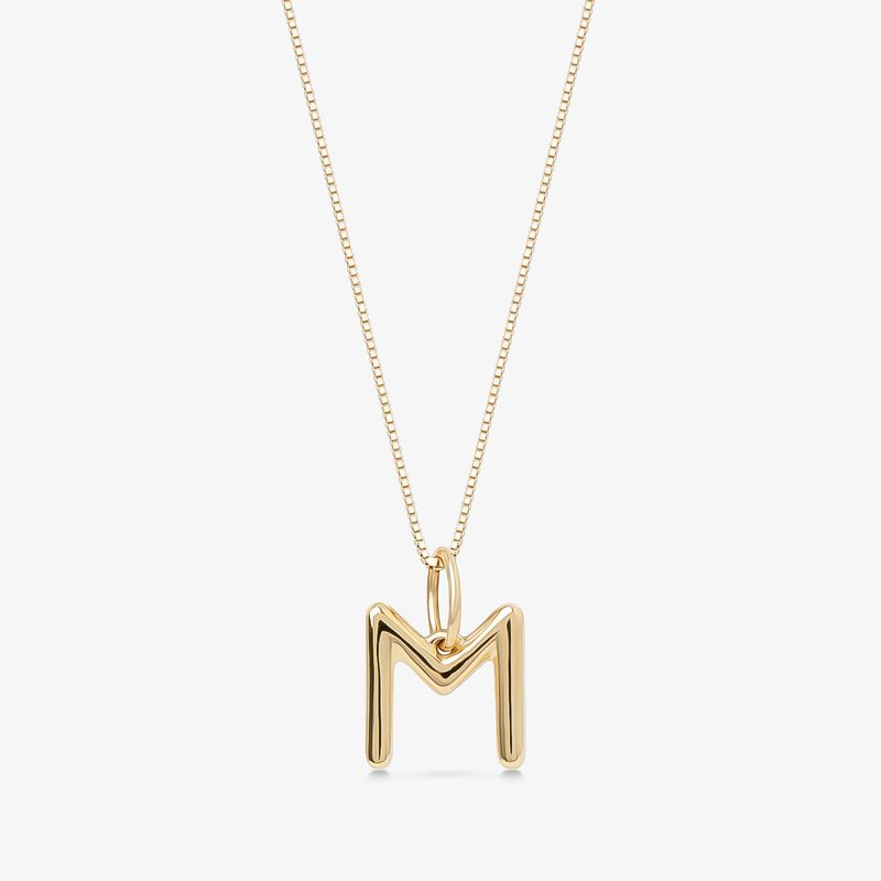Pingente Letra M em Ouro Amarelo 18k Pingente Letra M em Ouro Amarelo 18k
