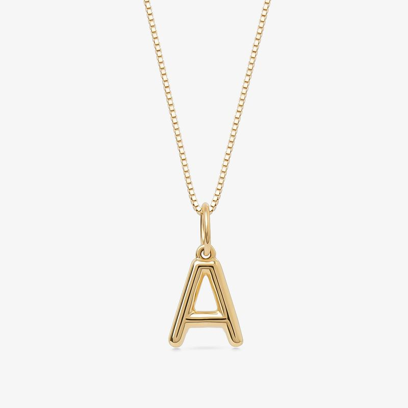 Pingente Letra A em Ouro Amarelo 18k
