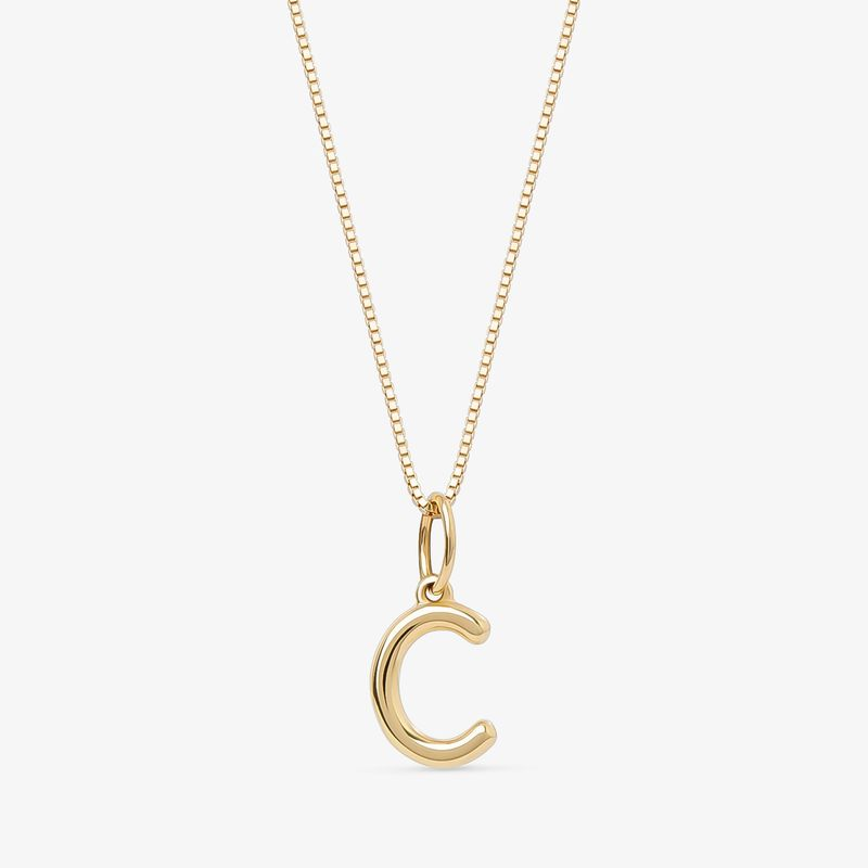 Pingente Letra C em Ouro Amarelo 18k Pingente Letra C em Ouro Amarelo 18k