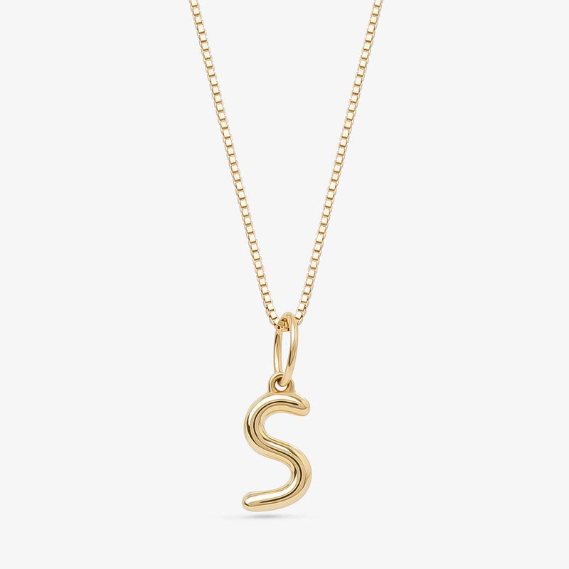 Pingente Letra S em Ouro Amarelo 18k Pingente Letra S em Ouro Amarelo 18k