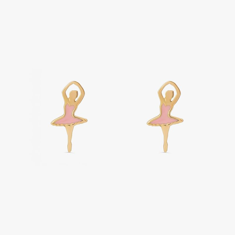 Brinco Bailarina em Ouro Amarelo 18k Brinco Bailarina em Ouro Amarelo 18k