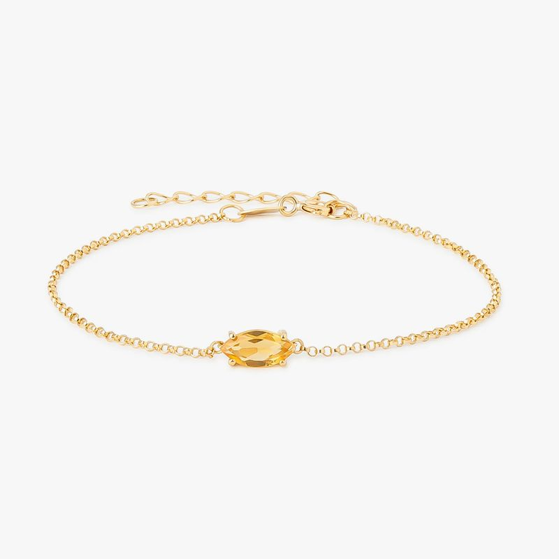 Pulseira com Citrino em Ouro Amarelo 18k Pulseira com Citrino em Ouro Amarelo 18k