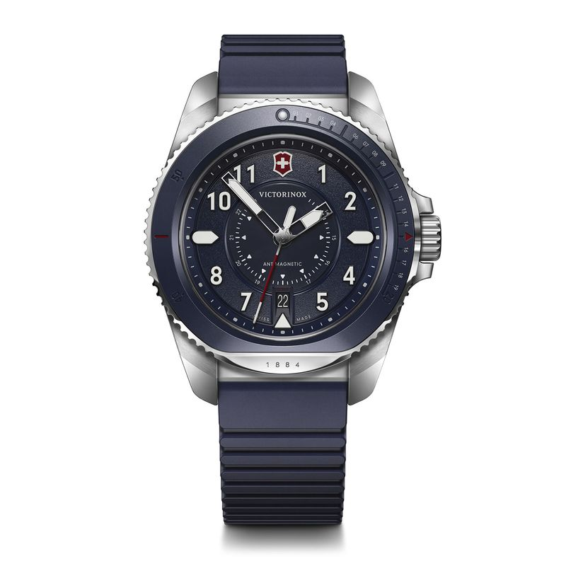 Relógio Victorinox Journey 1884 Masculino em Borracha Azul 241975 Relógio Victorinox Journey 1884 Masculino em Borracha Azul 241975