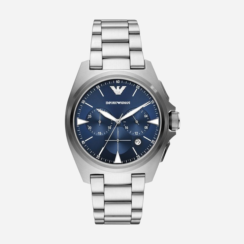 Relógio Emporio Armani Masculino em Aço Prateado Relógio Emporio Armani Masculino em Aço Prateado