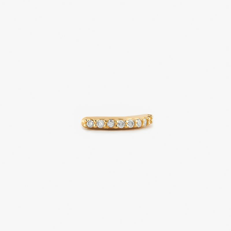 Piercing Argola com 5 Pontos de Diamantes em Ouro Amarelo 18k Piercing Argola com 5 Pontos de Diamantes em Ouro Amarelo 18k