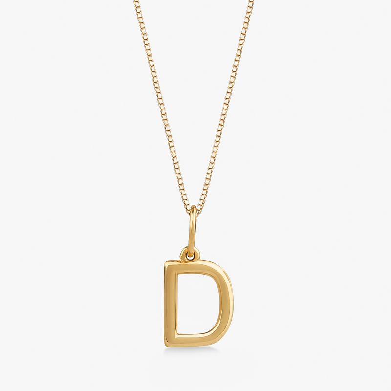Pingente Letra D em Ouro Amarelo 18k Pingente Letra D em Ouro Amarelo 18k