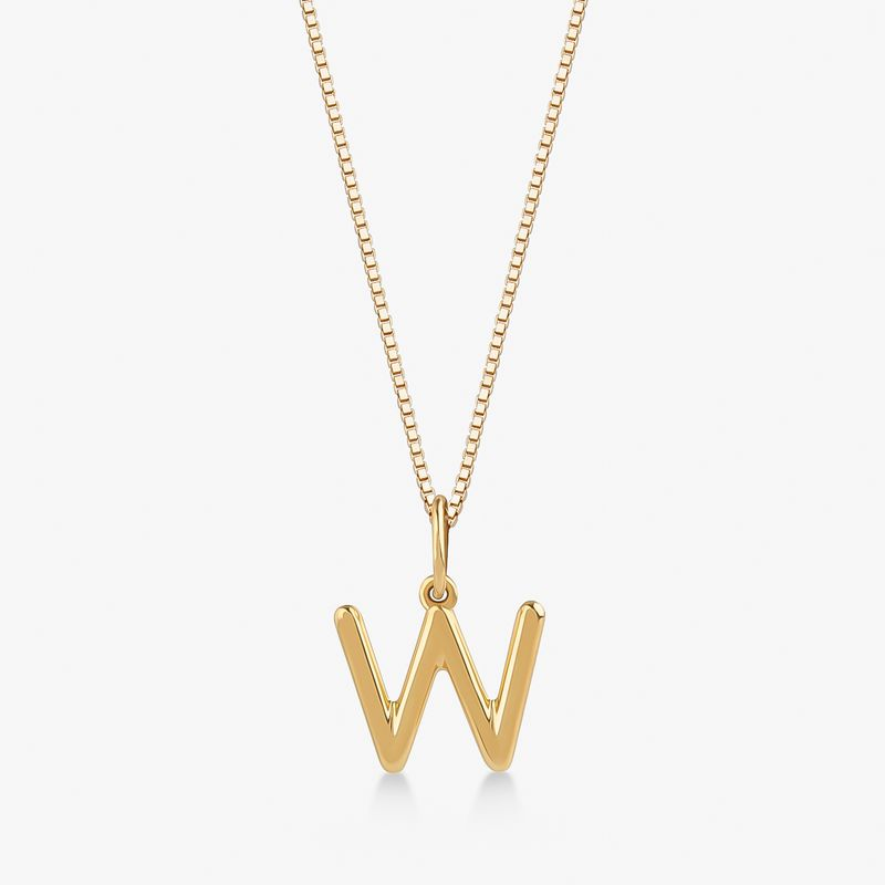 Pingente Letra W em Ouro Amarelo 18k Pingente Letra W em Ouro Amarelo 18k