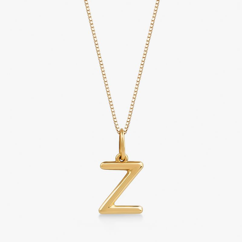 Pingente Letra Z em Ouro Amarelo 18k Pingente Letra Z em Ouro Amarelo 18k