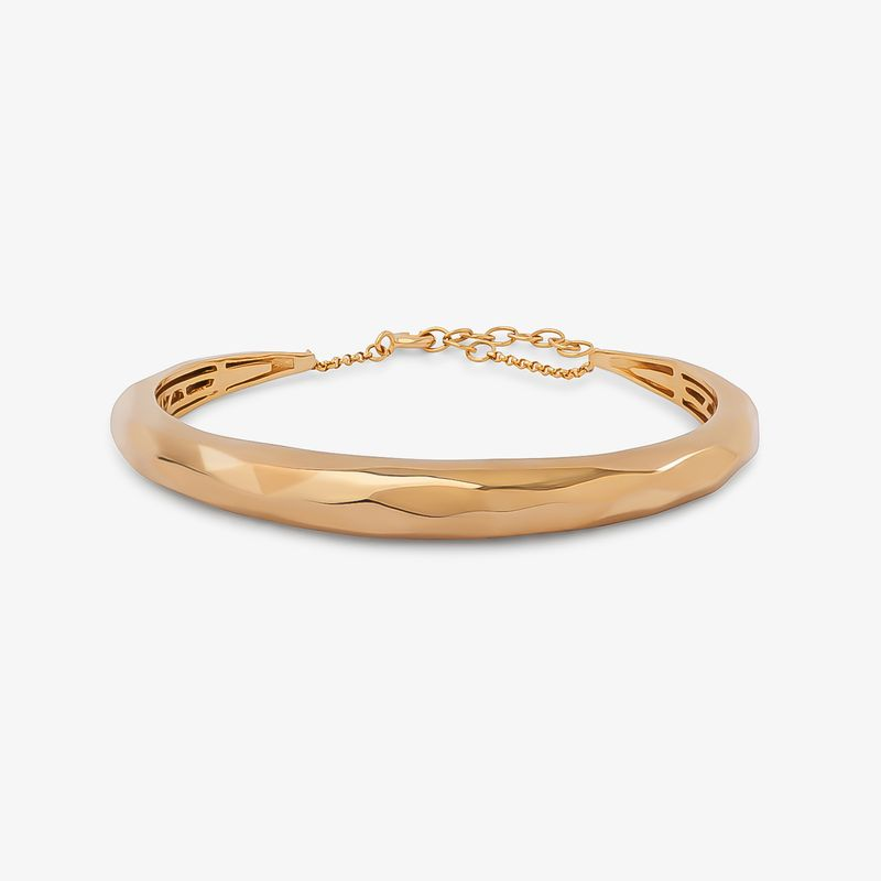 Bracelete Bombée em Prata 925 com Banho de Ouro Amarelo 18k Bracelete Bombée em Prata 925 com Banho de Ouro Amarelo 18k