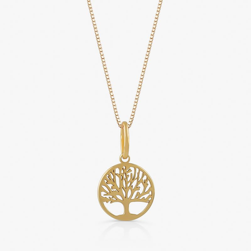 Pingente Árvore da Vida em Prata 925 com banho de Ouro Amarelo 18k