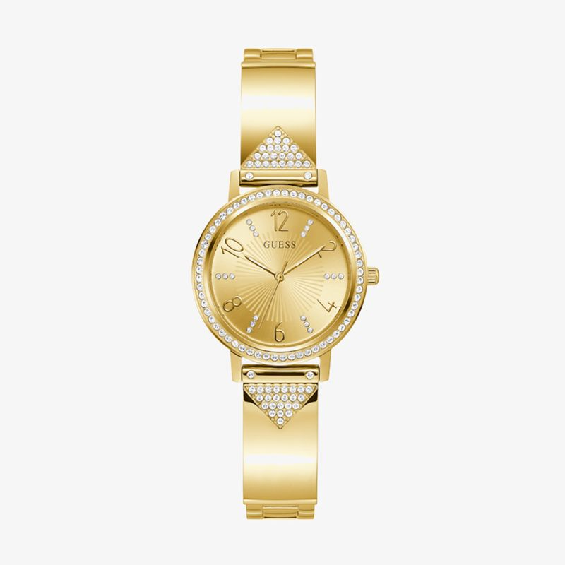 Relógio Guess Feminino em Aço Dourado e Brilhos GW0474L2 Relógio Guess Feminino em Aço Dourado e Brilhos GW0474L2