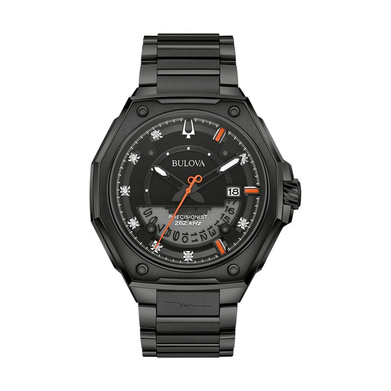 Relógio Bulova Precisionist Marc Anthony em Aço Preto e Diamantes 98D183 Relógio Bulova Precisionist Marc Anthony em Aço Preto e Diamantes 98D183
