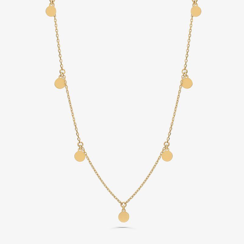 Colar Discos Articulados em Ouro Amarelo 18k Colar Discos Articulados em Ouro Amarelo 18k