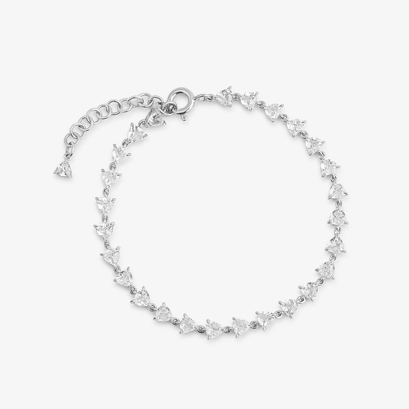 Pulseira com Safira em Prata 925 - 18cm Pulseira com Safira em Prata 925 - 18cm