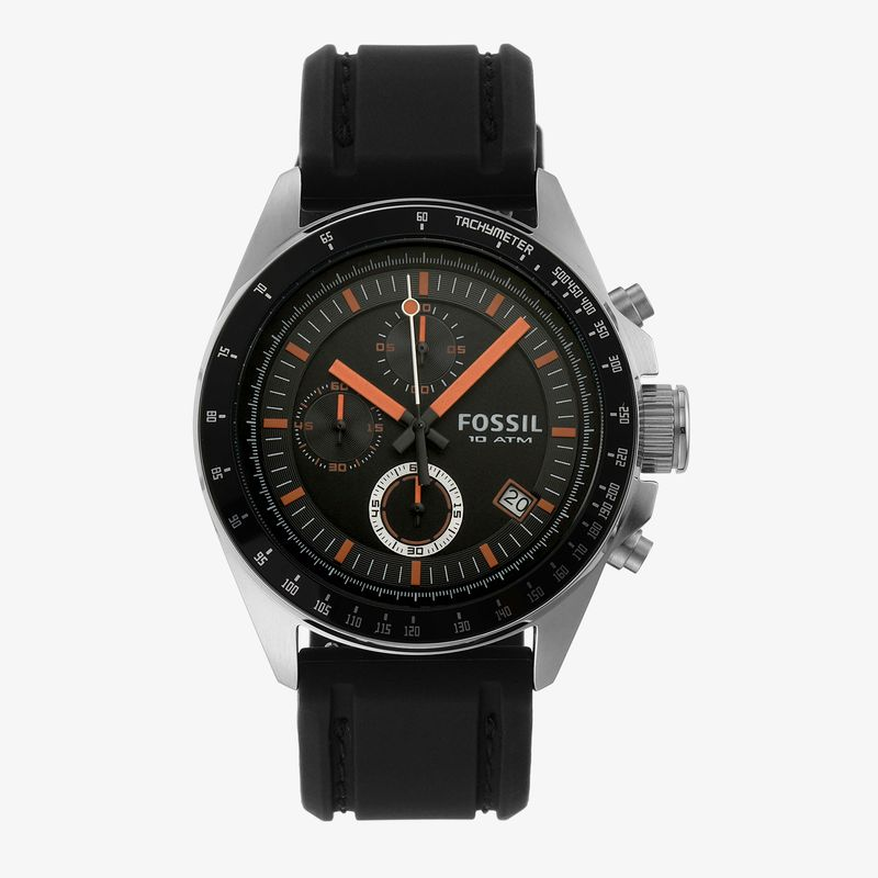 Relógio Fossil Masculino em Silicone Preto CH2647/2KN Relógio Fossil Masculino em Silicone Preto CH2647/2KN