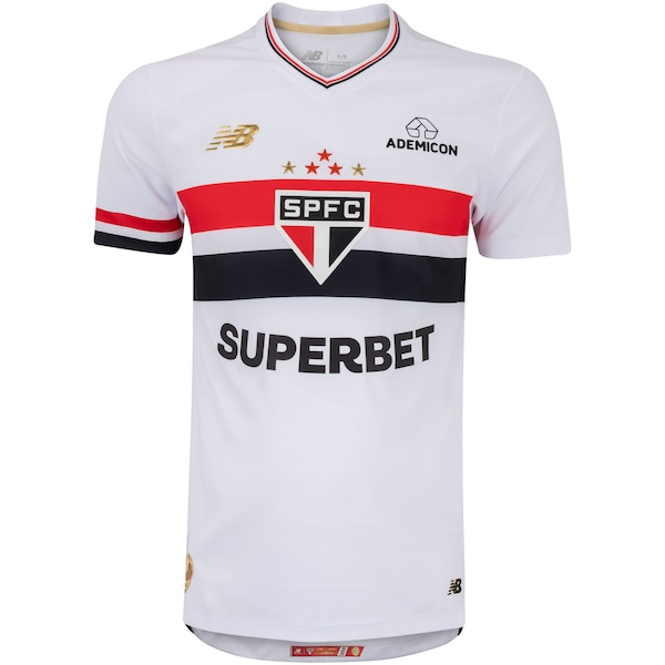 Camisa do São Paulo I 25 Jogador New Balance Masculina Camisa do São Paulo I 25 Jogador New Balance Masculina