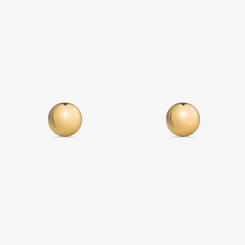 Brinco Esfera em Ouro Amarelo 18k - 6 mm Brinco Esfera em Ouro Amarelo 18k - 6 mm