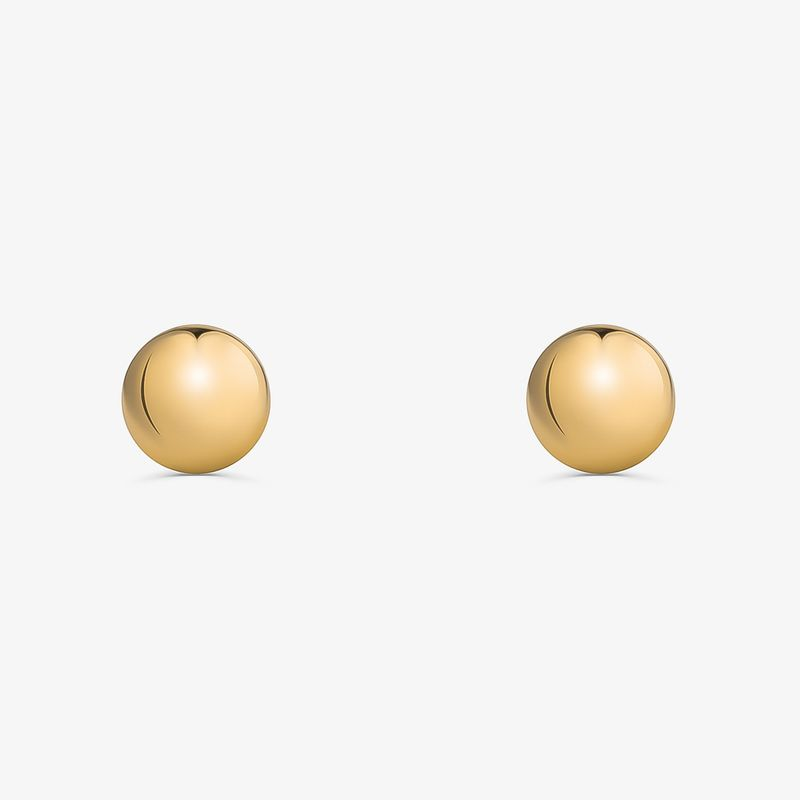 Brinco Esfera em Ouro Amarelo 18k - 8 mm Brinco Esfera em Ouro Amarelo 18k - 8 mm