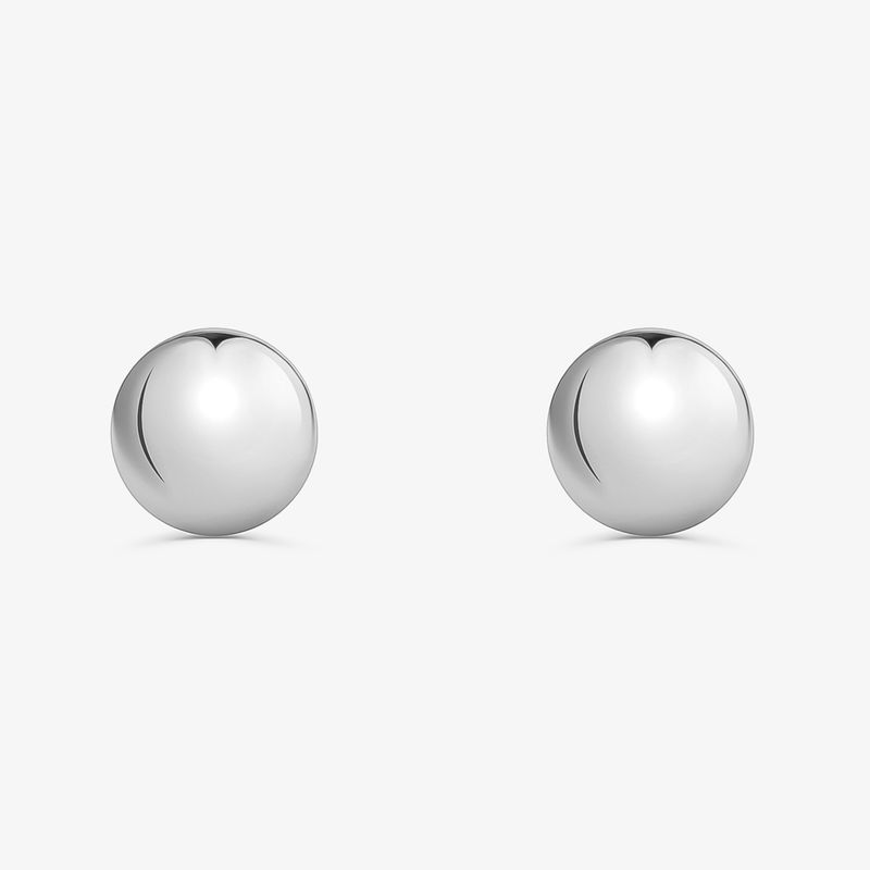 Brinco Esfera em Ouro Branco 18k - 10 mm