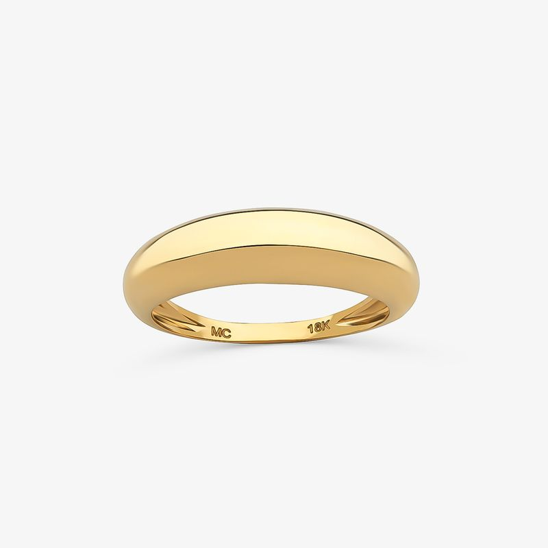 Anel Bombe em Ouro Amarelo 18k - 5,60 mm Anel Bombe em Ouro Amarelo 18k - 5,60 mm