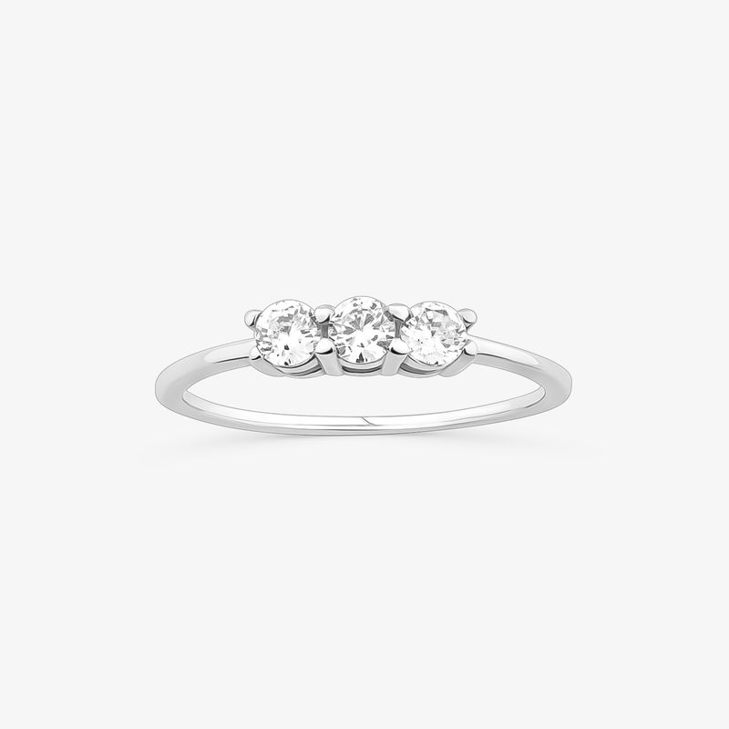 Anel Trio Pedras Cravejado em Prata 925 Anel Trio Pedras Cravejado em Prata 925