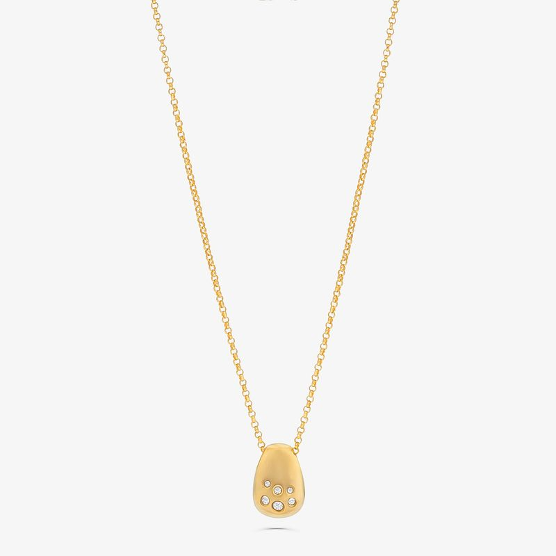 Colar com Topázio em Prata 925 com Banho de Ouro Amarelo 18k Colar com Topázio em Prata 925 com Banho de Ouro Amarelo 18k