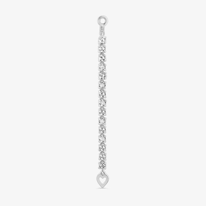 Extensor de Brinco com Diamantes em Ouro Branco 18k Extensor de Brinco com Diamantes em Ouro Branco 18k