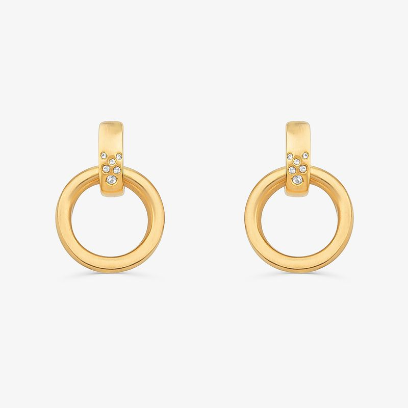 Brinco Maxi com Topázio em Prata 925 com Banho de Ouro Amarelo 18k Brinco Maxi com Topázio em Prata 925 com Banho de Ouro Amarelo 18k