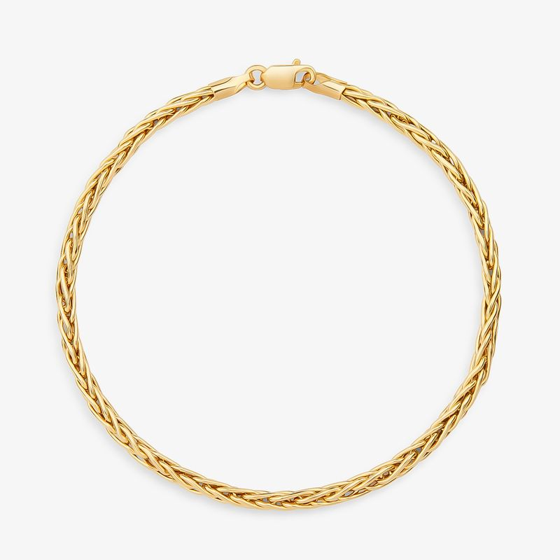 Pulseira Malha Palmeira em Ouro Amarelo 18k - 18 cm Pulseira Malha Palmeira em Ouro Amarelo 18k - 18 cm
