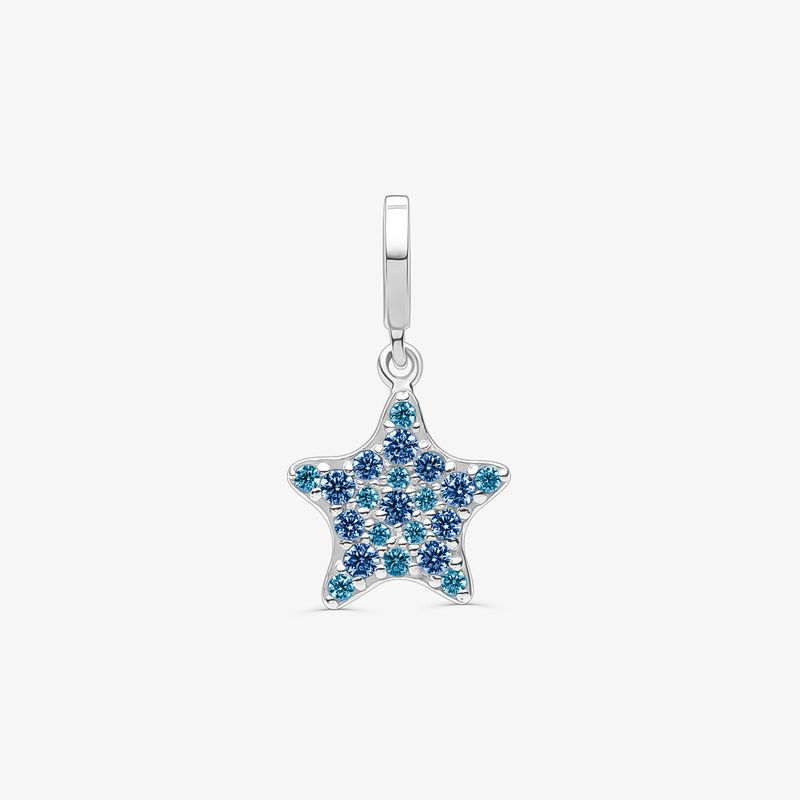 Charm Estrela Cravejada em Prata 925 Charm Estrela Cravejada em Prata 925