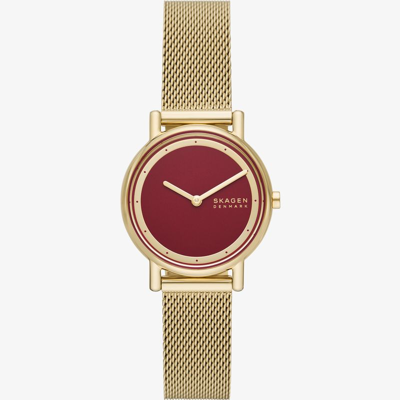 Relógio Skagen Feminino em Aço Dourado e Mostrador Vinho SKW3117B1 Relógio Skagen Feminino em Aço Dourado e Mostrador Vinho SKW3117B1
