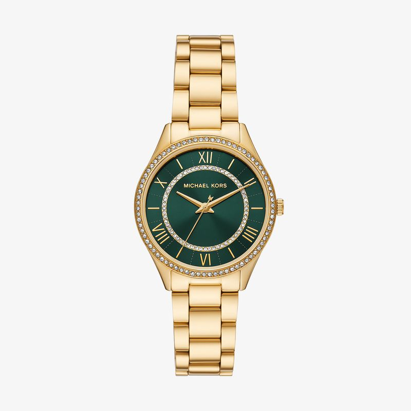Relógio Michael Kors Lauryn Feminino em Aço Dourado com Cristais MK4737 Relógio Michael Kors Lauryn Feminino em Aço Dourado com Cristais MK4737