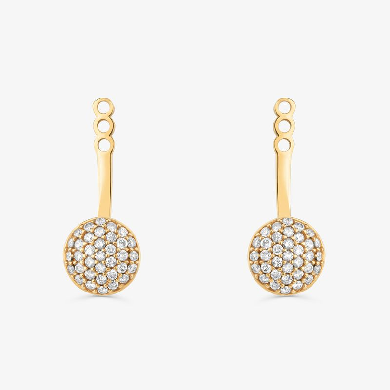 Extensor de Brinco com Diamantes em Ouro Amarelo 18k Extensor de Brinco com Diamantes em Ouro Amarelo 18k