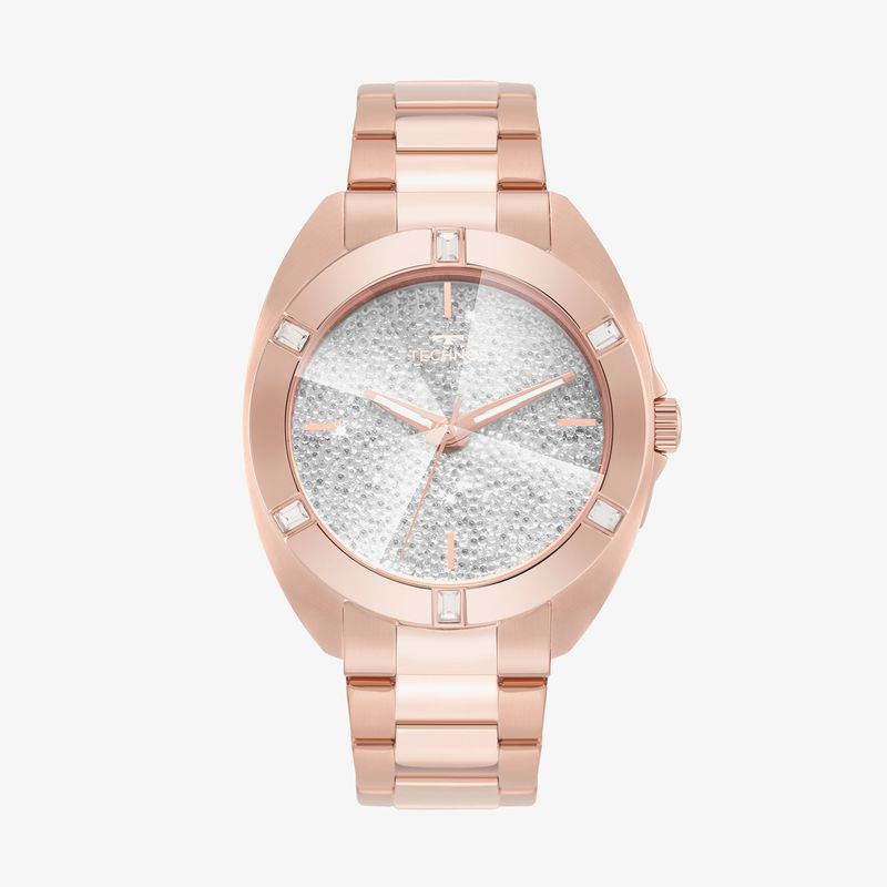 Relógio Technos Feminino Elegance Crystal em Aço Rosé 2033CV/1K Relógio Technos Feminino Elegance Crystal em Aço Rosé 2033CV/1K