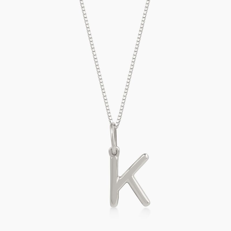 Pingente Letra K em Ouro Branco 18K Pingente Letra K em Ouro Branco 18K