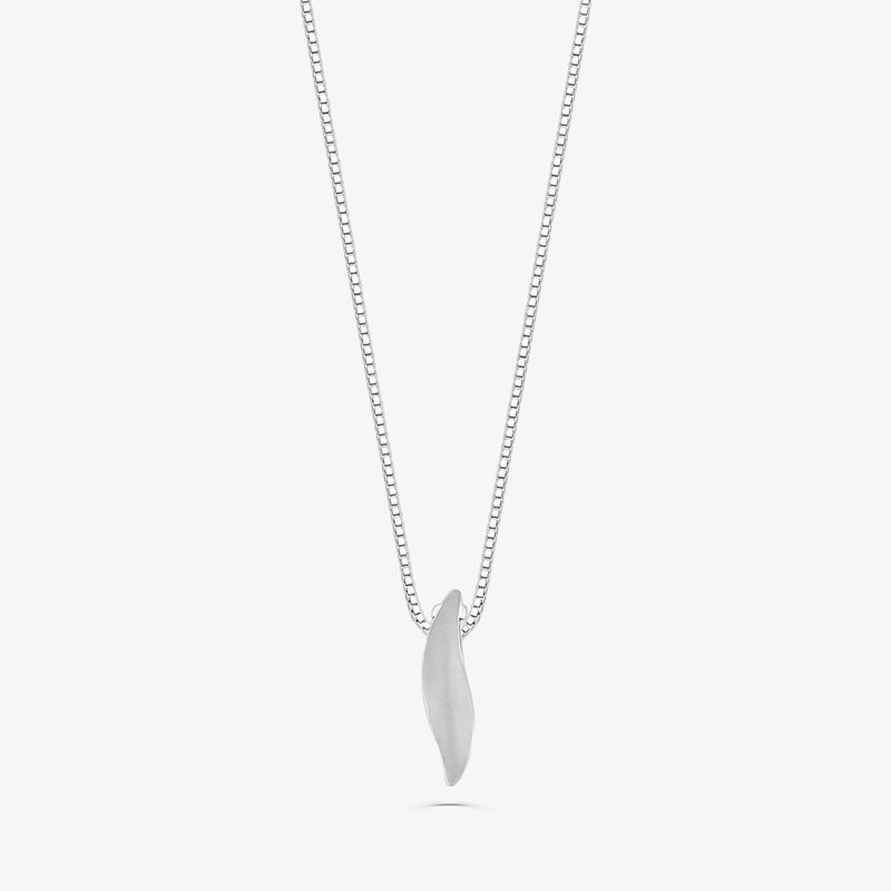 Pingente Onda em Ouro Branco 18k Pingente Onda em Ouro Branco 18k