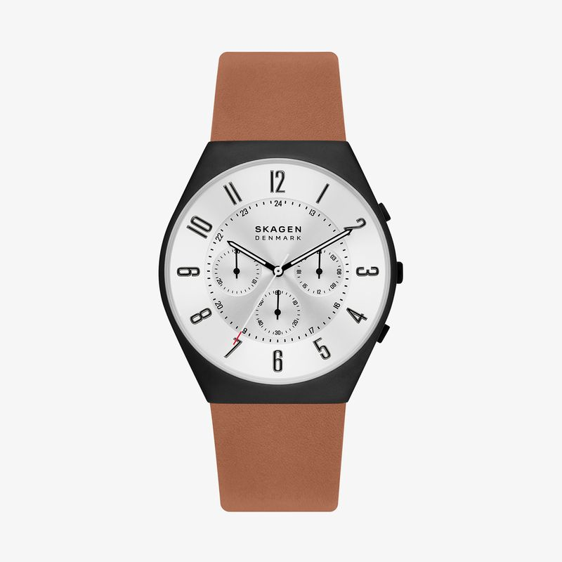 Relógio Skagen Masculino em Couro Marrom SKW6823B1 Relógio Skagen Masculino em Couro Marrom SKW6823B1