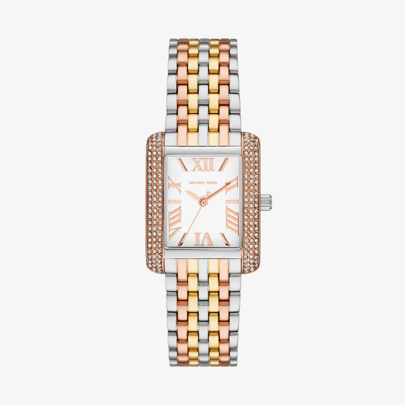 Relógio Michael Kors Emery Feminino em Aço Tricolor e Cristais MK4744/1KN Relógio Michael Kors Emery Feminino em Aço Tricolor e Cristais MK4744/1KN