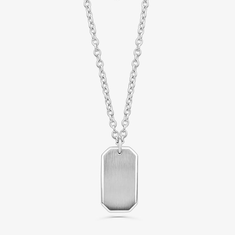 Colar Masculino Placa em Aço Colar Masculino Placa em Aço