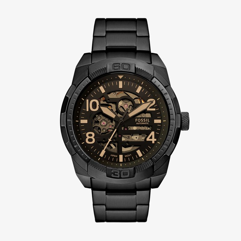 Relógio Fossil Bronson Automático Masculino em Aço Grafite ME3256/1PI Relógio Fossil Bronson Automático Masculino em Aço Grafite ME3256/1PI