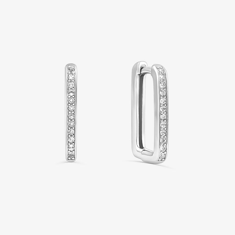 Brinco Argola com Topázio em Prata 925 Brinco Argola com Topázio em Prata 925