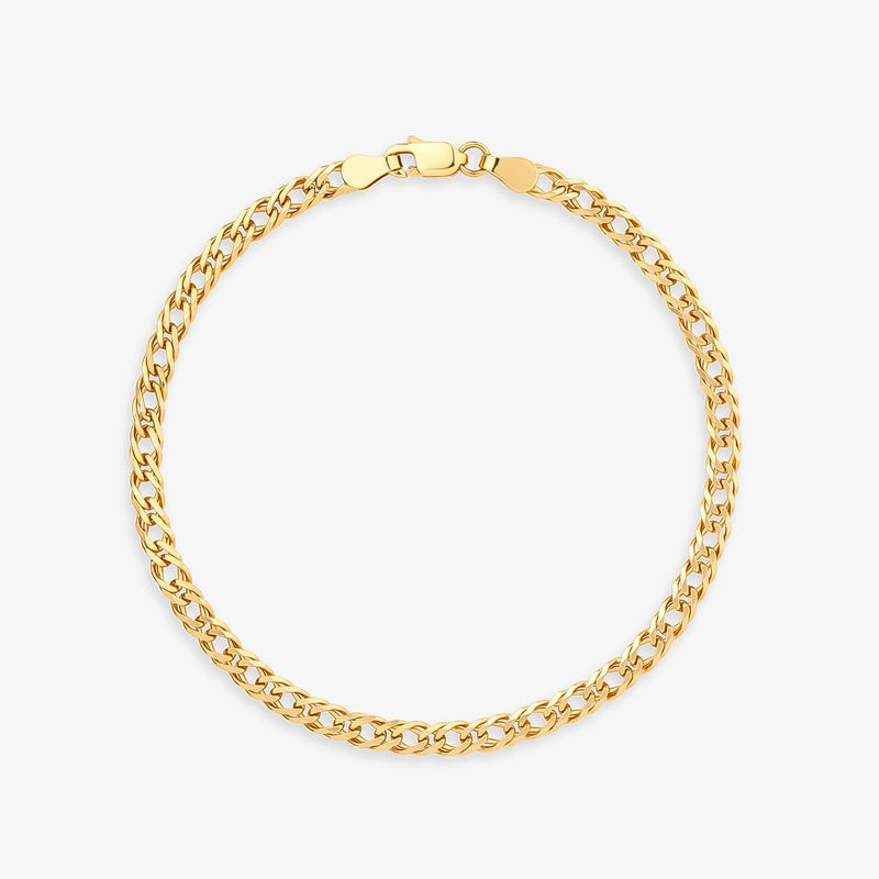 Pulseira Malha Groumet em Ouro Amarelo 18k - 21cm