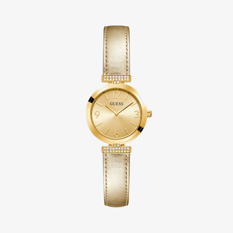 Relógio Guess Feminino em Couro Champagne GW0614L2 Relógio Guess Feminino em Couro Champagne GW0614L2