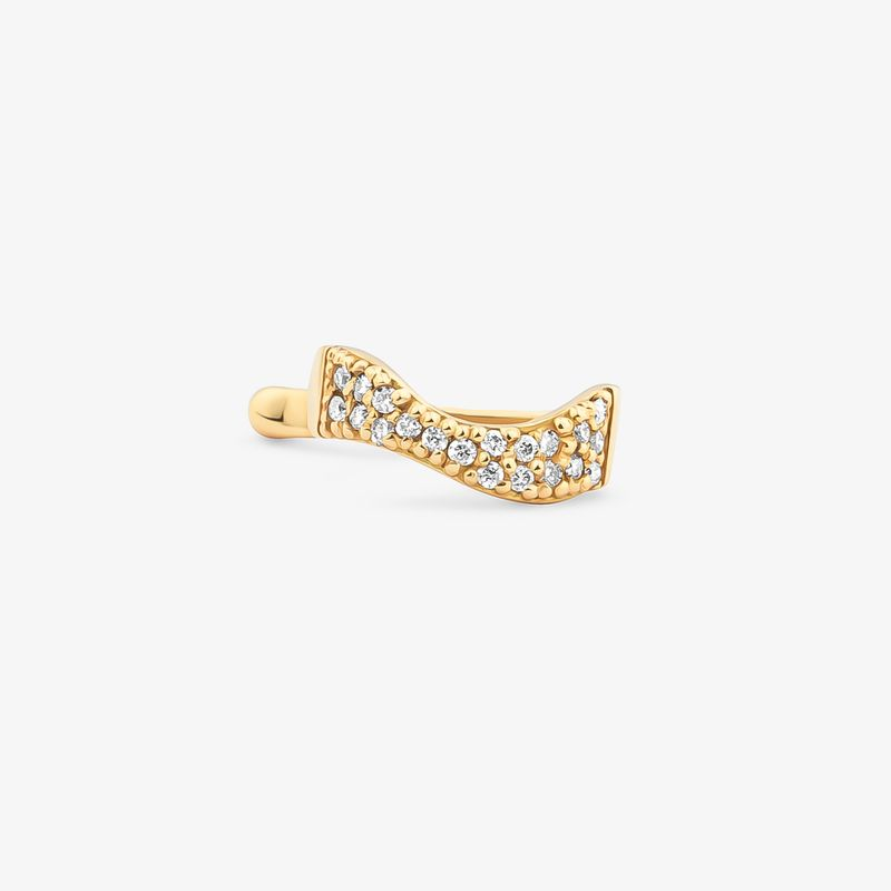 Piercing Curvas com Diamante em Ouro Amarelo 18k Piercing Curvas com Diamante em Ouro Amarelo 18k
